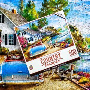 "Afternoon Escape" Linen (500) Piece Puzzle by MasterPieces